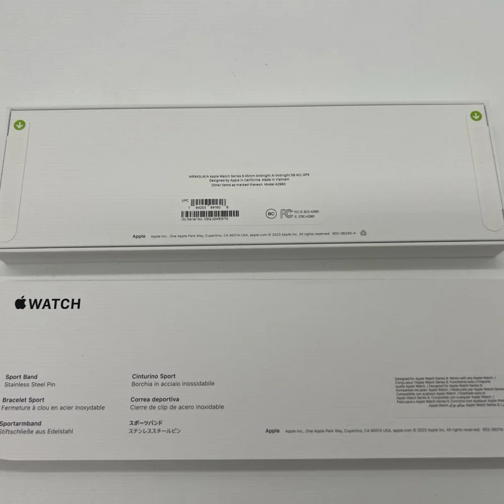 Apple Watch Gen 9 Series 9 45mm Midnight Aluminum - Midnight Sport Band